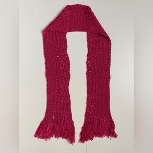 Winter Knit Pink Scarf
